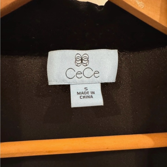 CeCe Black Velvet Cardigan - Picture 2 of 2